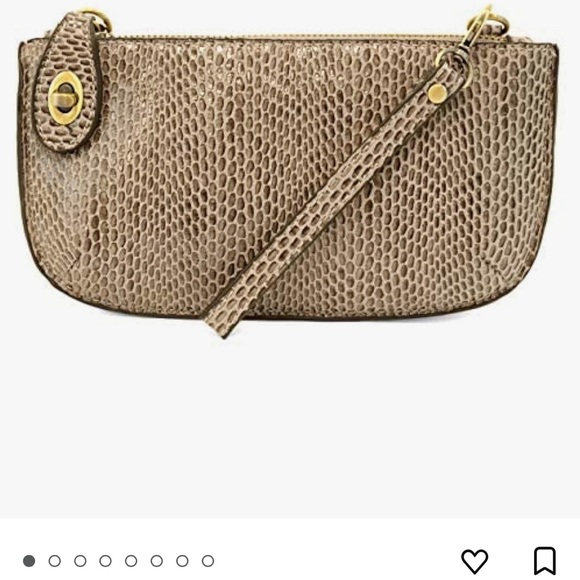 Joy Susan Crossbody~Wristlet~Clutch… Brown python pattern with gold hardware. - Picture 9 of 9